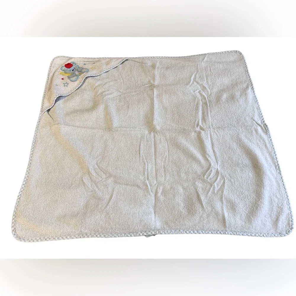 Vintage Baby Blue Baseball Hooded Infant Towel